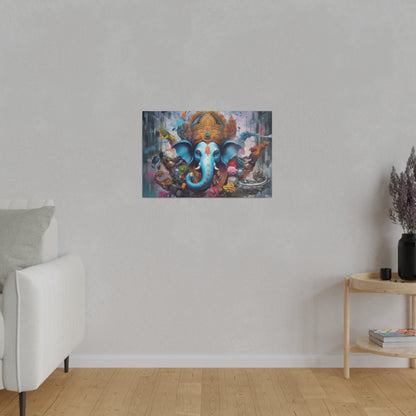 Ganesh Spiritual Abstract Wall Art Canvas Print