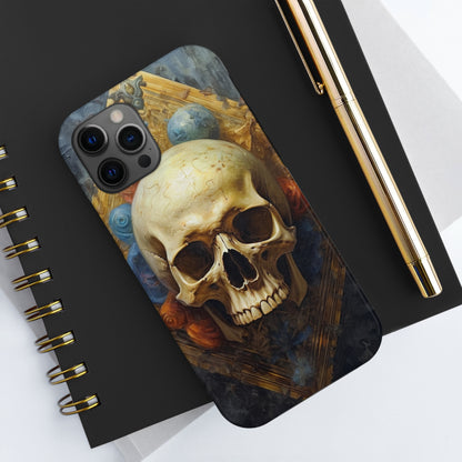 Renaissance Skull Tough Phone Case | Aesthetic Phone Case | Impact-Resistant