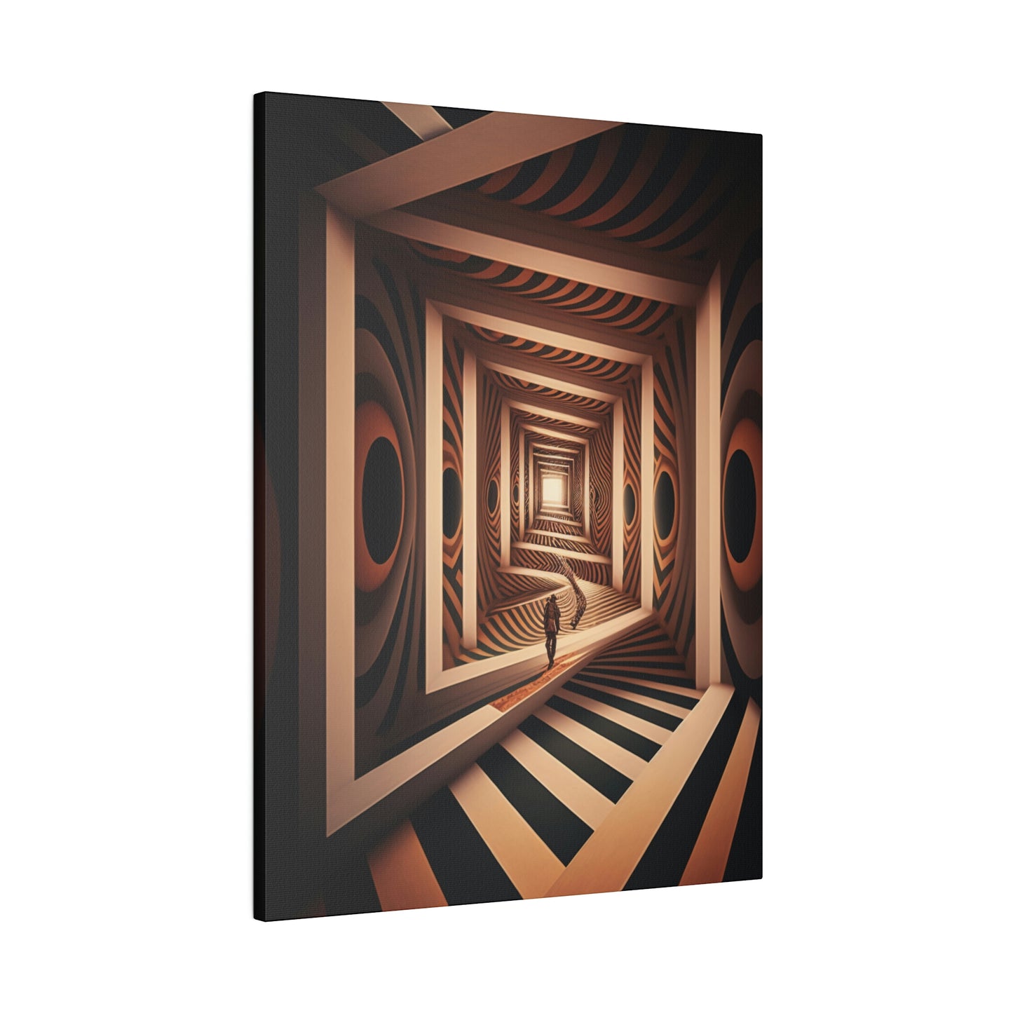 Psychedelic Square Spiral Illusion Wall Art | Trippy Abstract Canvas Print