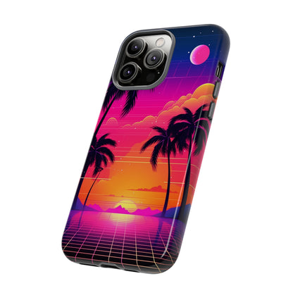 Synthwave Retro Style Phone Case | Nostalgic Vibes for iPhone 12, 13, 14, X, Google Pixel, and Samsung Galaxy