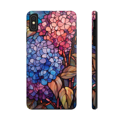 Stained Glass Window Phone Tough Case Floral Aesthetic | Purple Flower Power