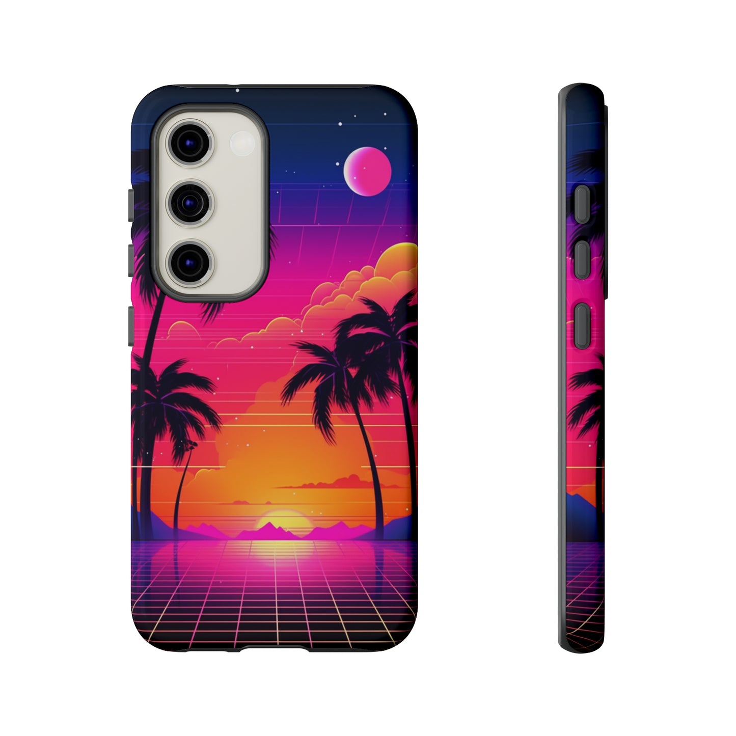 Synthwave Retro Style Phone Case | Nostalgic Vibes for iPhone 12, 13, 14, X, Google Pixel, and Samsung Galaxy