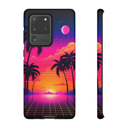 Synthwave Retro Style Phone Case | Nostalgic Vibes for iPhone 12, 13, 14, X, Google Pixel, and Samsung Galaxy