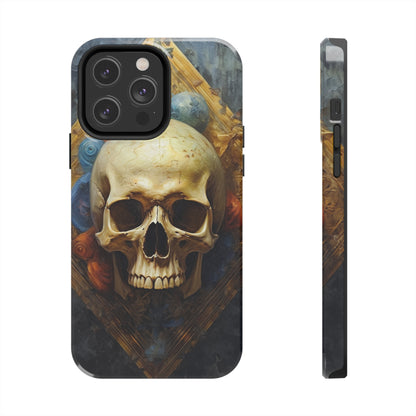 Renaissance Skull Tough Phone Case | Aesthetic Phone Case | Impact-Resistant