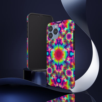 Trippy Psychedelic Fractal Tie-dye Aesthetic  | Tough iPhone Case