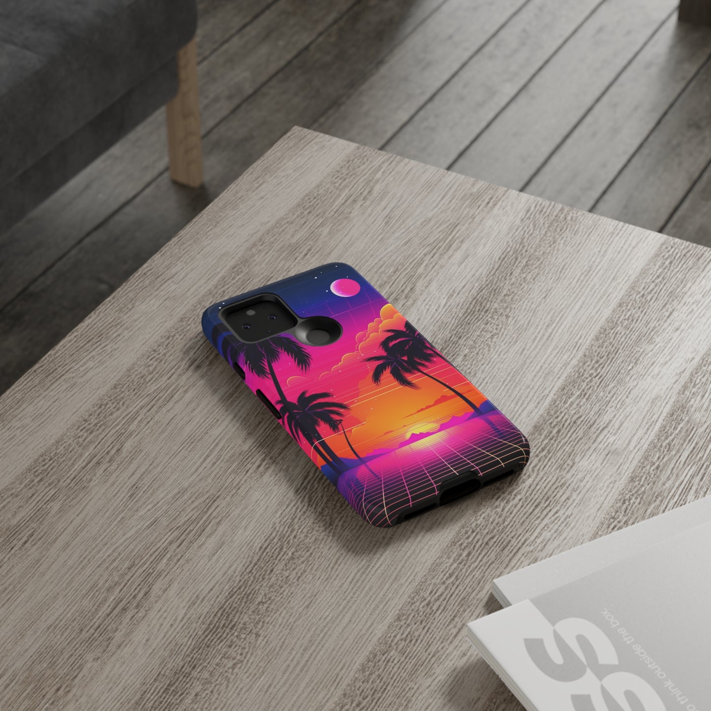 Synthwave Retro Style Phone Case | Nostalgic Vibes for iPhone 12, 13, 14, X, Google Pixel, and Samsung Galaxy