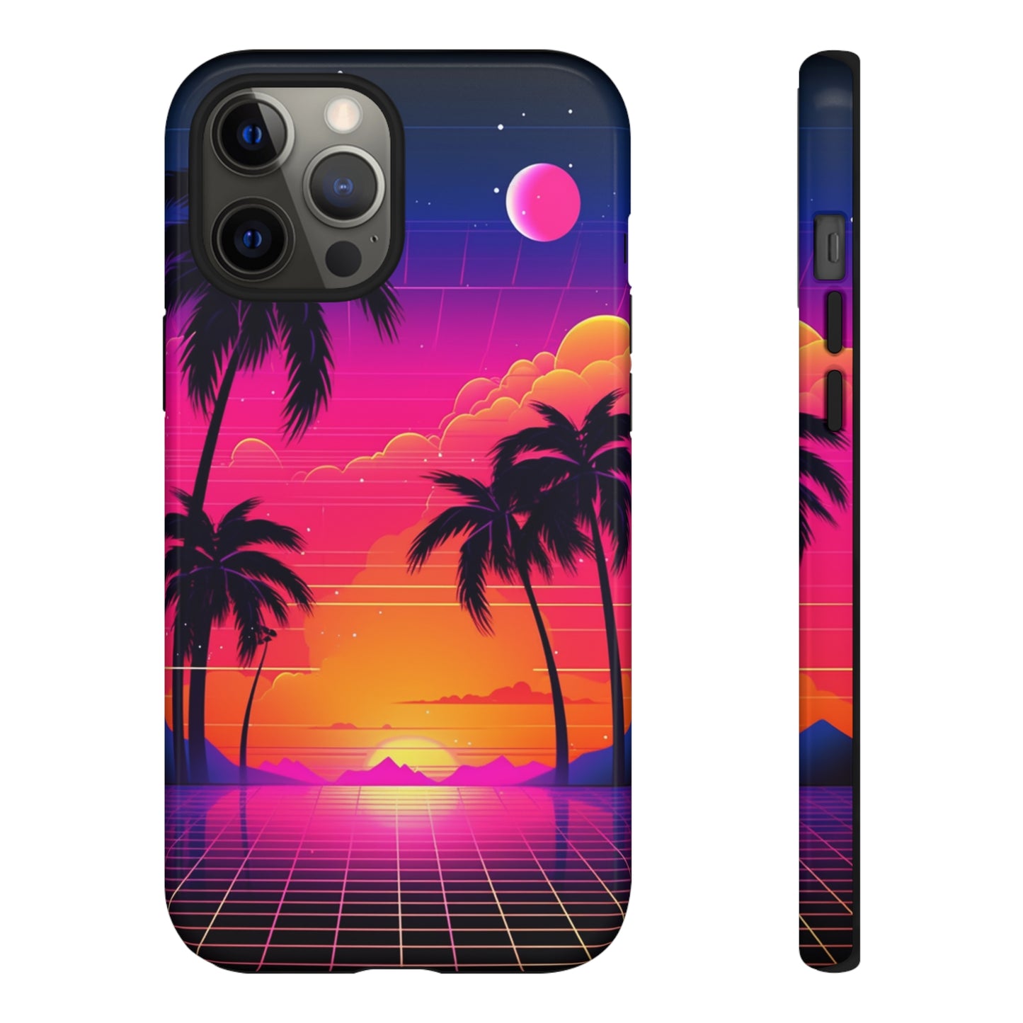 Synthwave Retro Style Phone Case | Nostalgic Vibes for iPhone 12, 13, 14, X, Google Pixel, and Samsung Galaxy