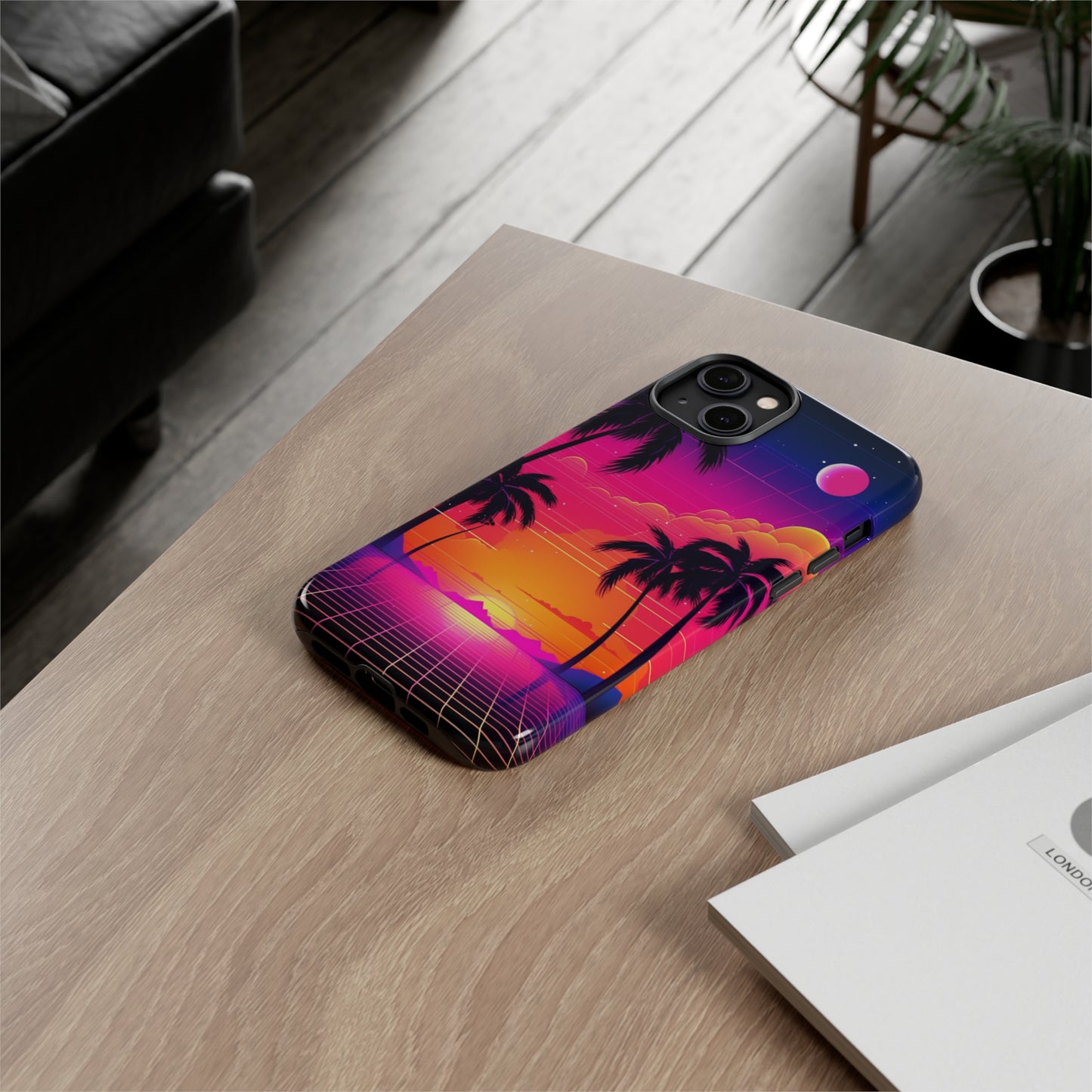 Synthwave Retro Style Phone Case | Nostalgic Vibes for iPhone 12, 13, 14, X, Google Pixel, and Samsung Galaxy