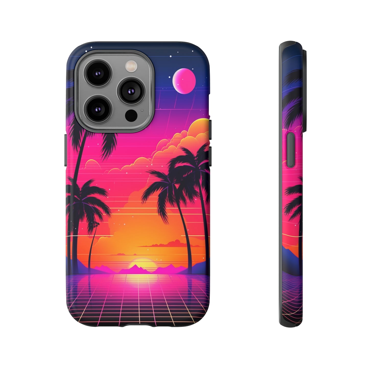 Synthwave Retro Style Phone Case | Nostalgic Vibes for iPhone 12, 13, 14, X, Google Pixel, and Samsung Galaxy