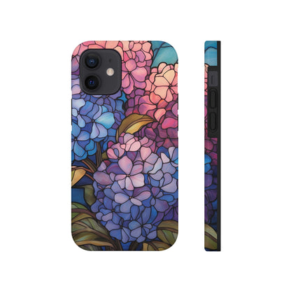 Stained Glass Phone Tough Case Purple Floral Aesthetic | Flower Power