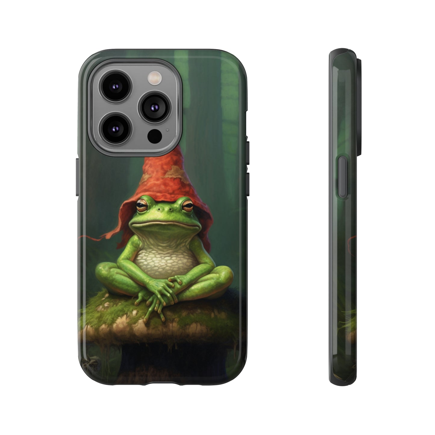 Mystical Journey: Lizard Wizard & Psychedelic Mushroom Frog | Tough Case for iPhone, Samsung, Pixel