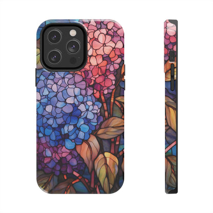 Stained Glass Window Phone Tough Case Floral Aesthetic | Purple Flower Power