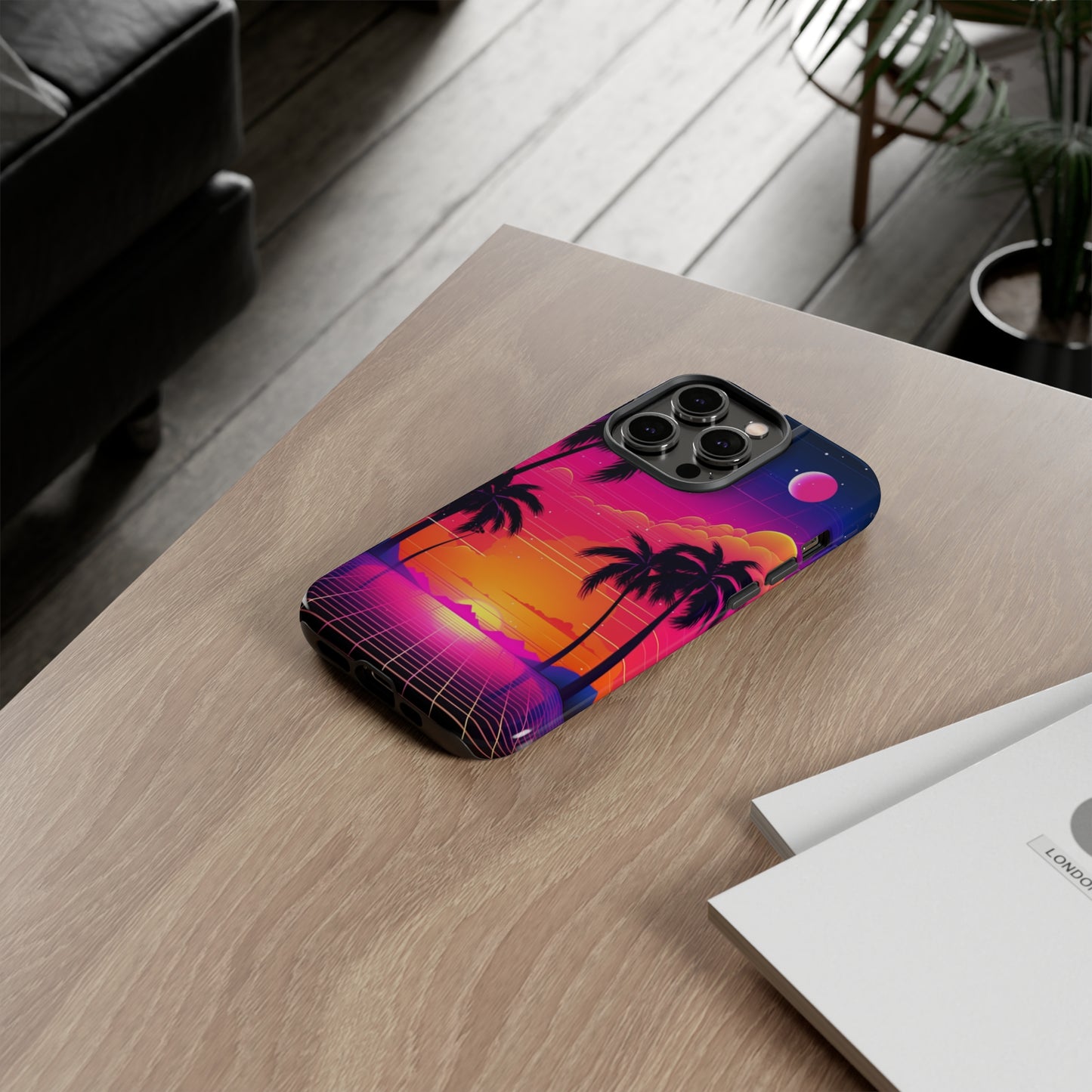 Synthwave Retro Style Phone Case | Nostalgic Vibes for iPhone 12, 13, 14, X, Google Pixel, and Samsung Galaxy