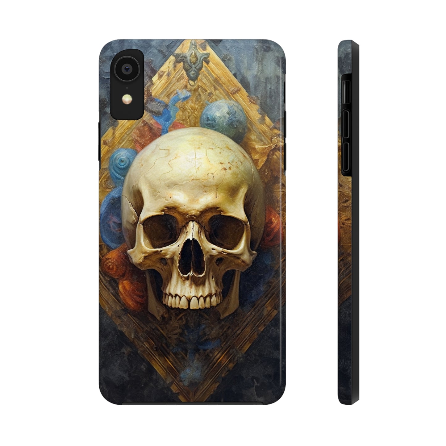 Renaissance Skull Tough Phone Case | Aesthetic Phone Case | Impact-Resistant