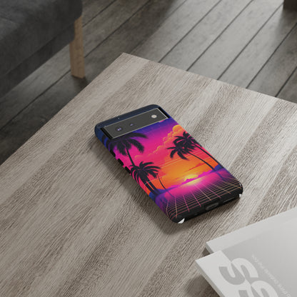 Synthwave Retro Style Phone Case | Nostalgic Vibes for iPhone 12, 13, 14, X, Google Pixel, and Samsung Galaxy