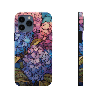 Stained Glass Phone Tough Case Purple Floral Aesthetic | Flower Power