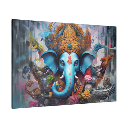Ganesh Spiritual Abstract Wall Art Canvas Print