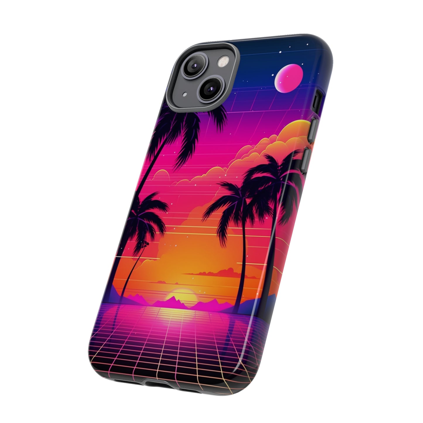 Synthwave Retro Style Phone Case | Nostalgic Vibes for iPhone 12, 13, 14, X, Google Pixel, and Samsung Galaxy