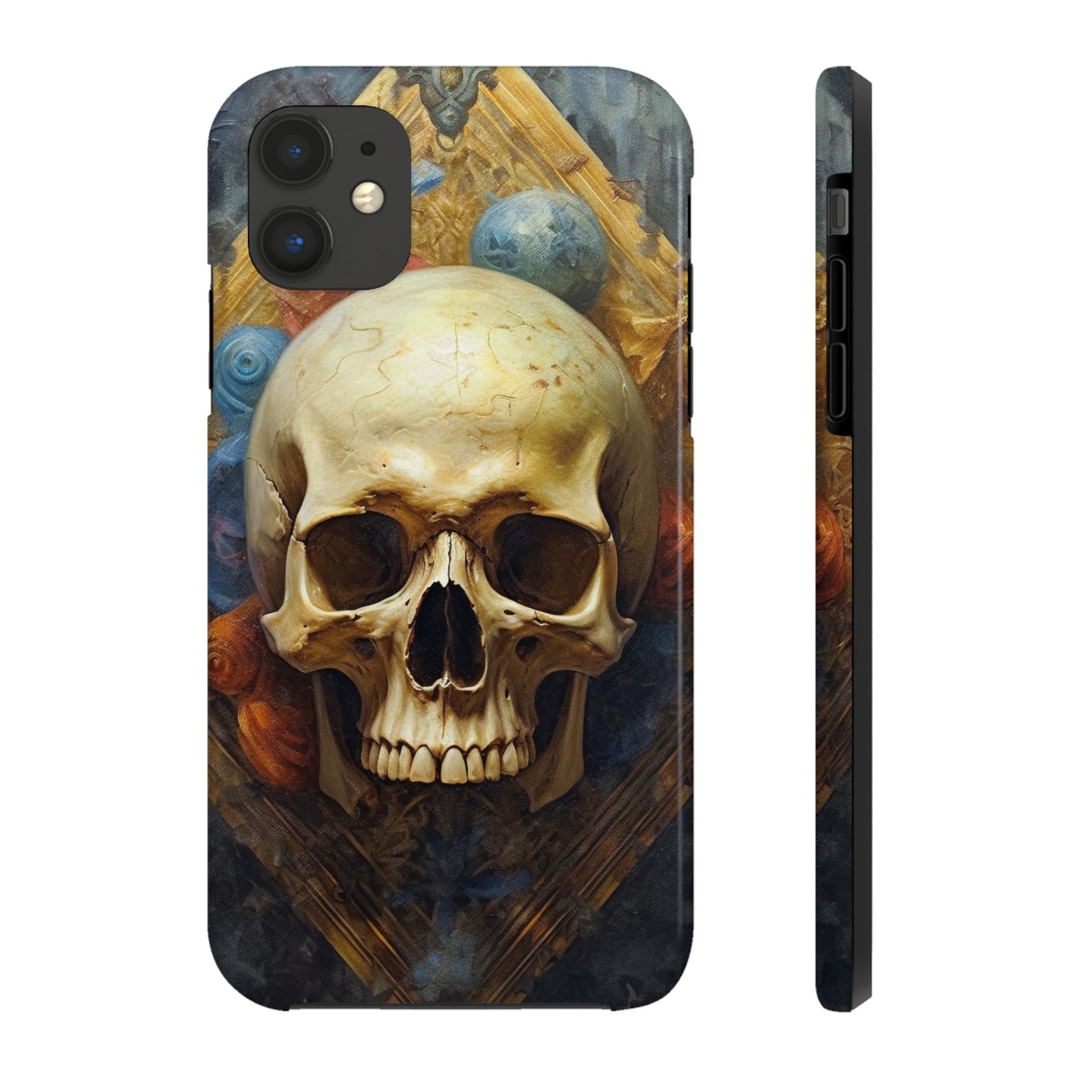 Renaissance Skull Tough Phone Case | Aesthetic Phone Case | Impact-Resistant