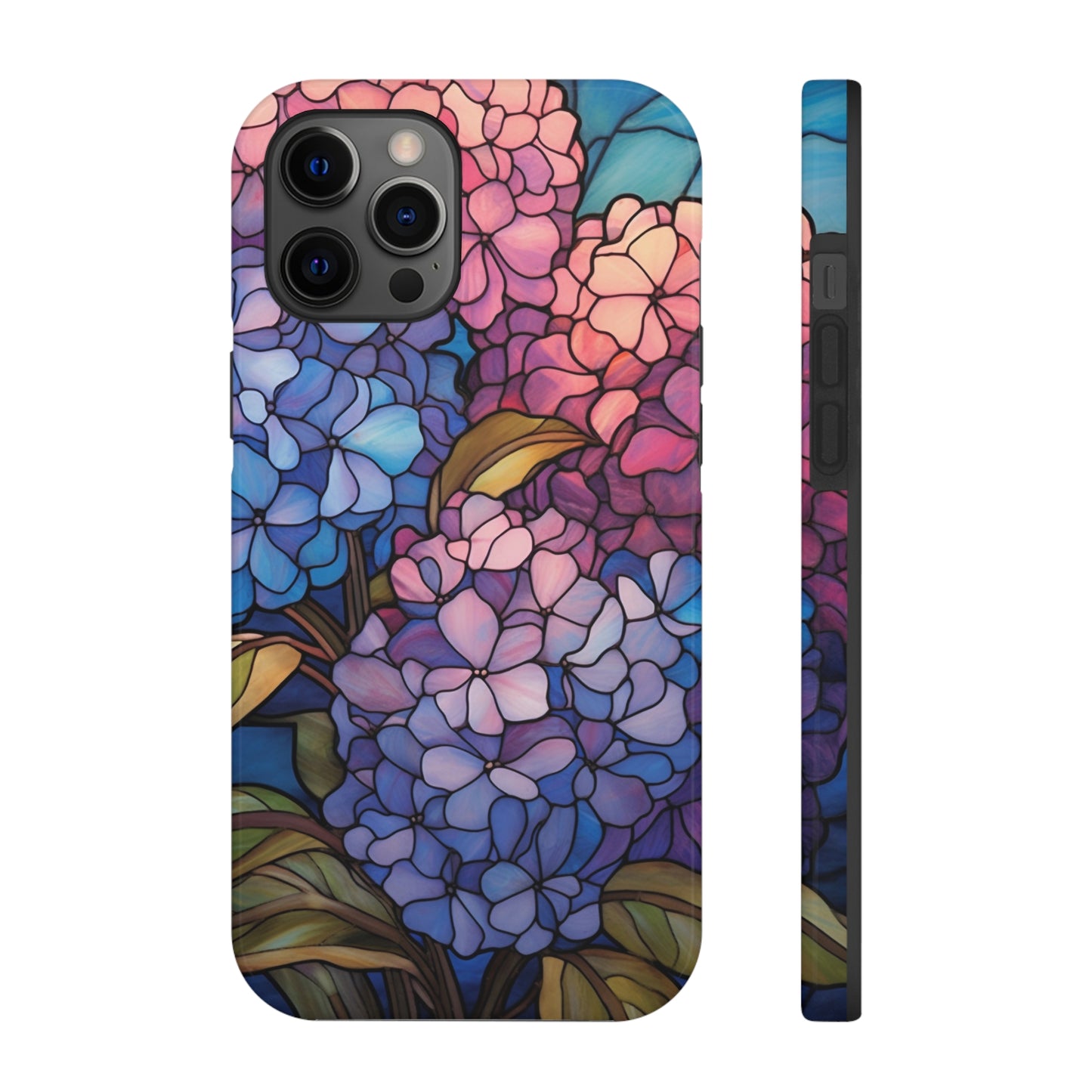 Stained Glass Phone Tough Case Purple Floral Aesthetic | Flower Power