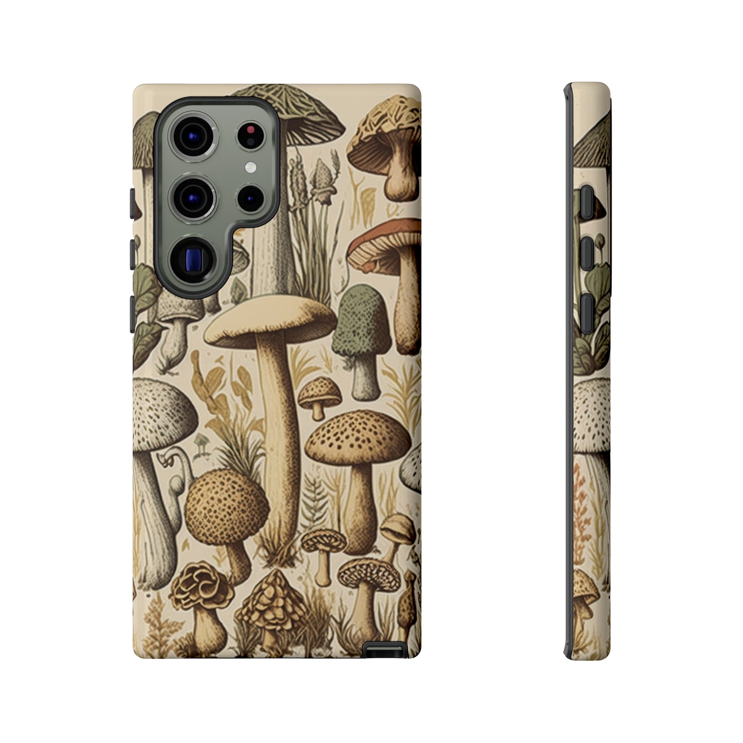 Illustrated  Mushroom iPhone Case Vintage Style Art Tough Case for Samsung Galaxy and Pixel - Trippy Protection