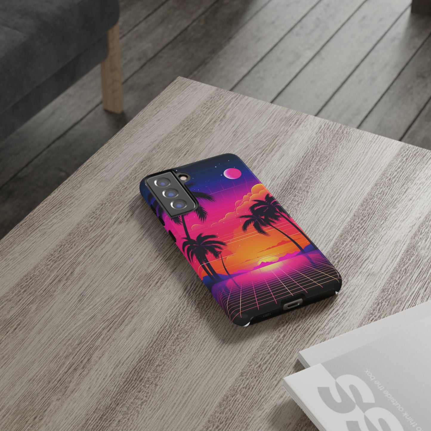 Synthwave Retro Style Phone Case | Nostalgic Vibes for iPhone 12, 13, 14, X, Google Pixel, and Samsung Galaxy