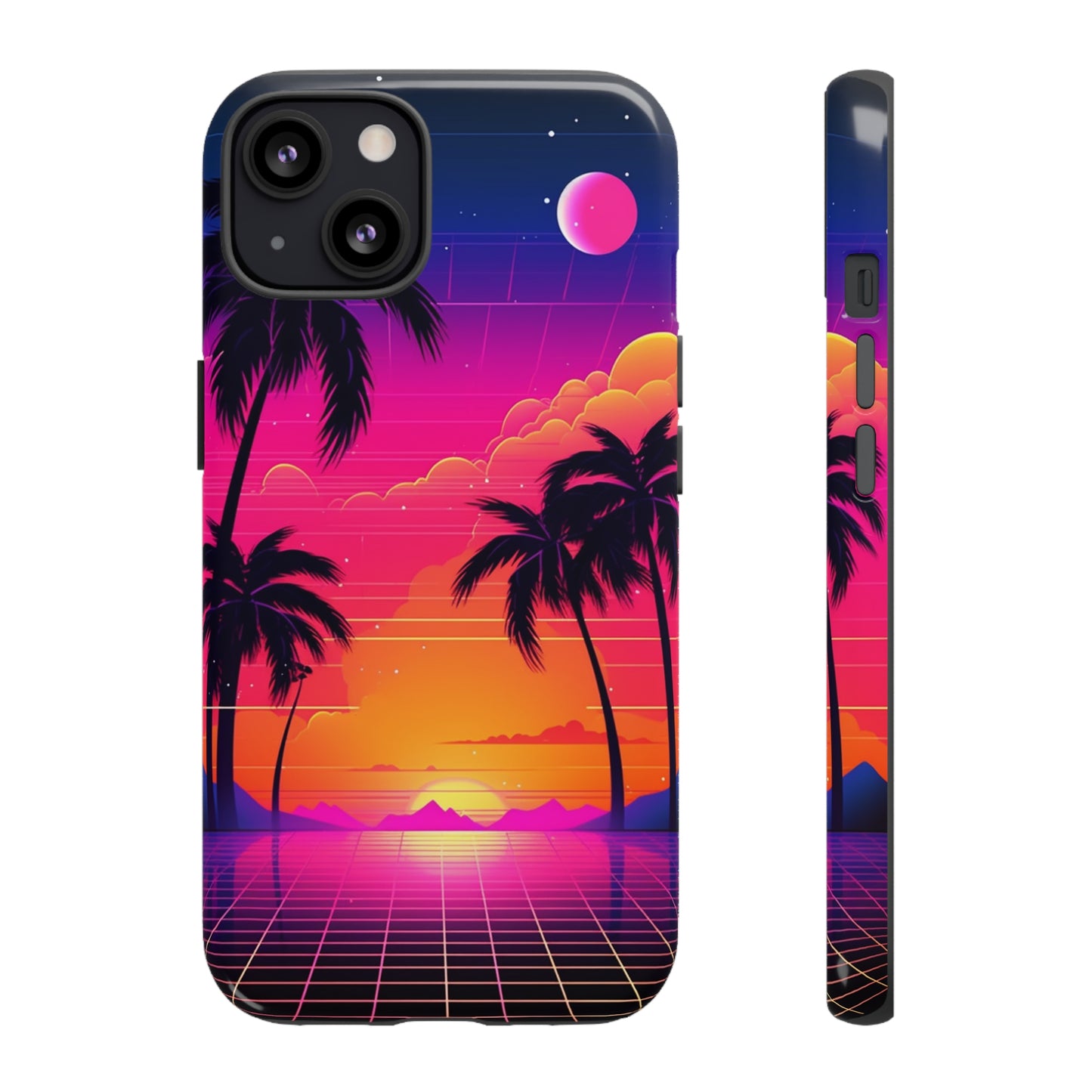 Synthwave Retro Style Phone Case | Nostalgic Vibes for iPhone 12, 13, 14, X, Google Pixel, and Samsung Galaxy