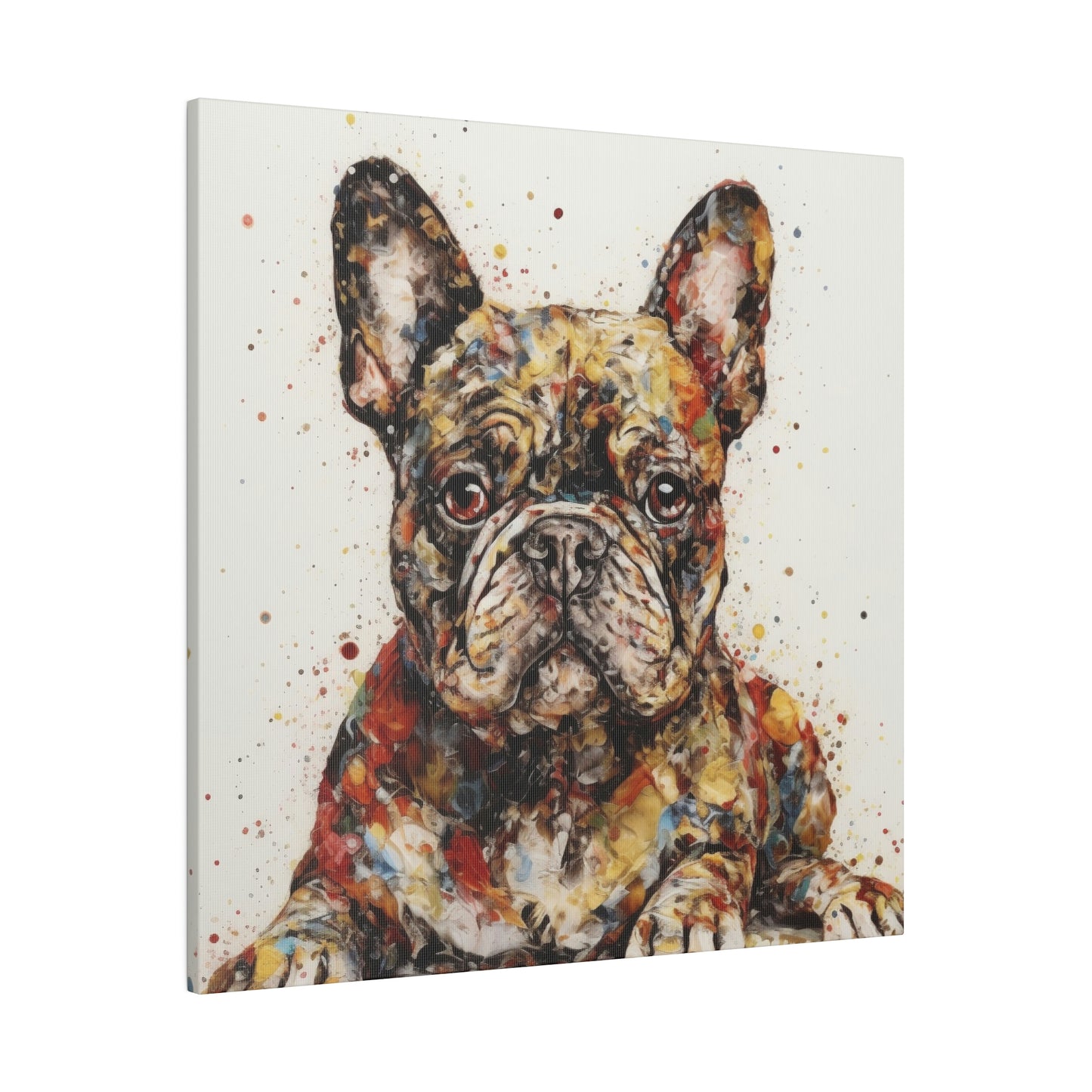 Colorful French Bulldog Art - Abstract Dog Animal Canvas Print