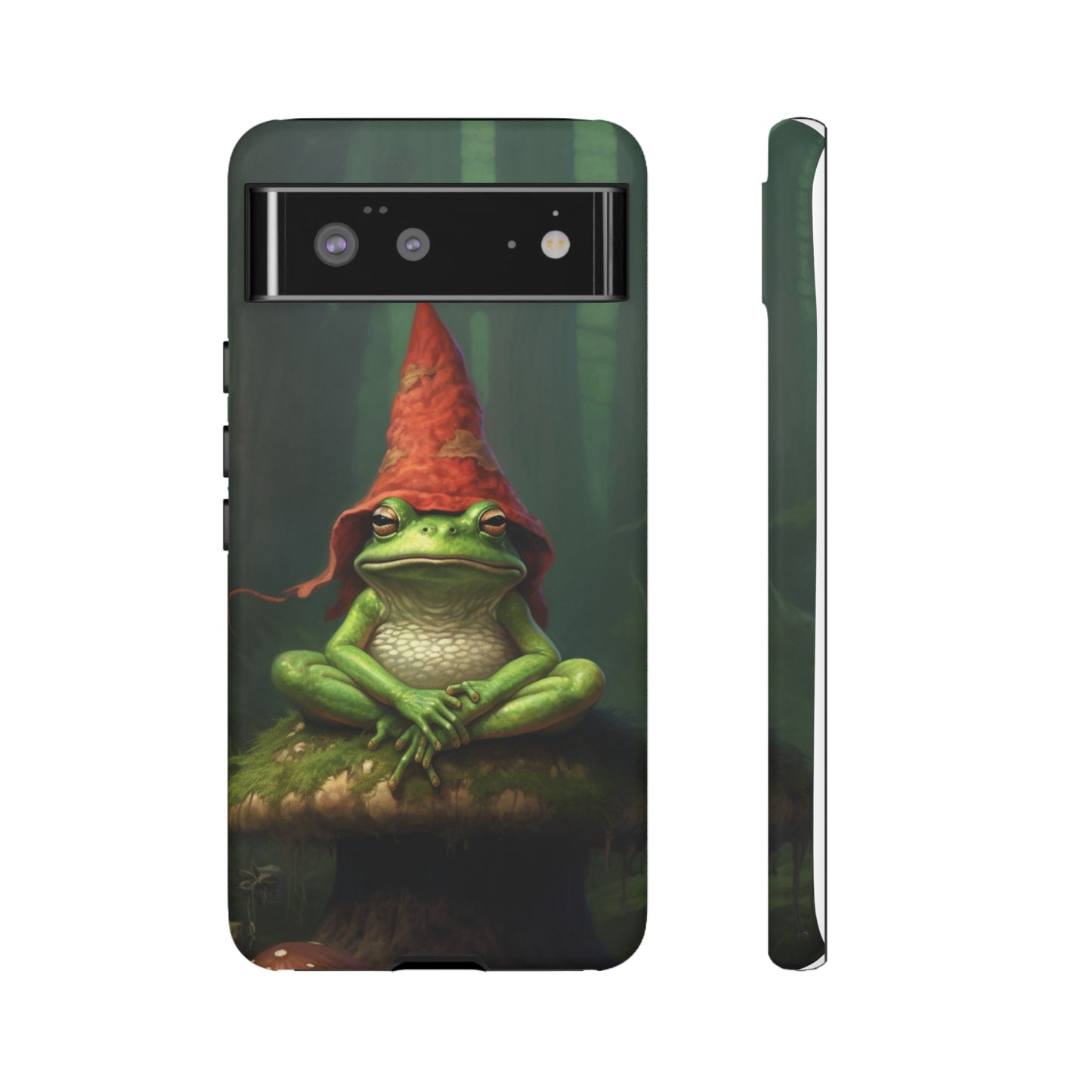 Mystical Journey: Lizard Wizard & Psychedelic Mushroom Frog | Tough Case for iPhone, Samsung, Pixel