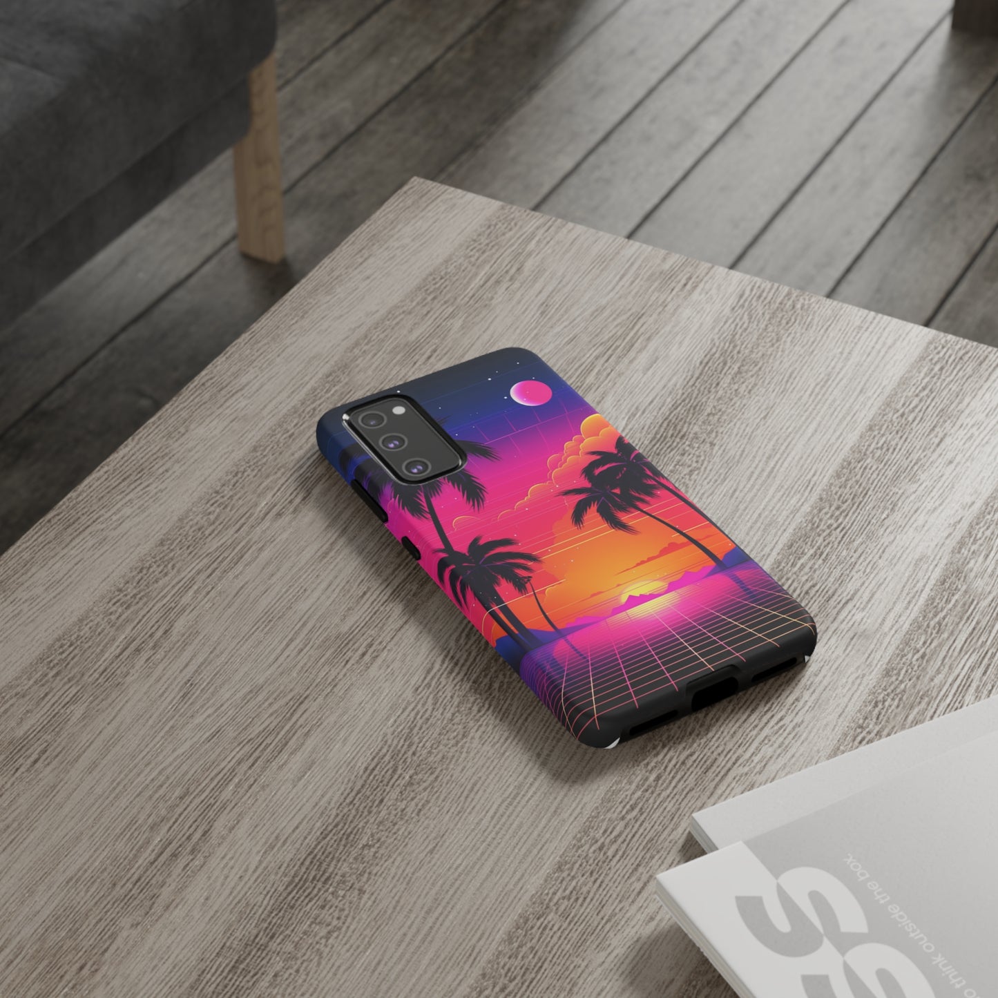 Synthwave Retro Style Phone Case | Nostalgic Vibes for iPhone 12, 13, 14, X, Google Pixel, and Samsung Galaxy