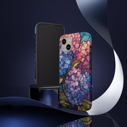 Stained Glass Phone Tough Case Purple Floral Aesthetic | Flower Power