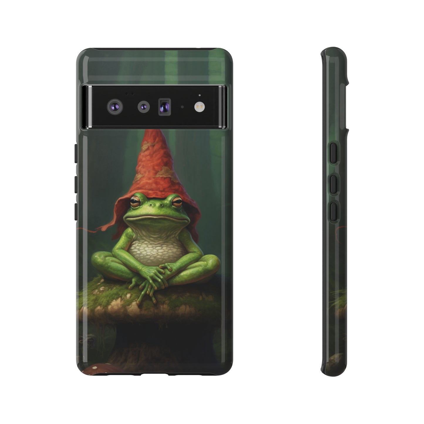 Mystical Journey: Lizard Wizard & Psychedelic Mushroom Frog | Tough Case for iPhone, Samsung, Pixel