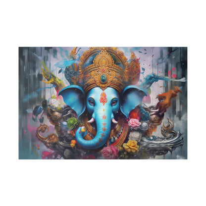 Ganesh Spiritual Abstract Wall Art Canvas Print