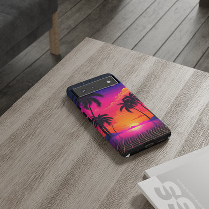 Synthwave Retro Style Phone Case | Nostalgic Vibes for iPhone 12, 13, 14, X, Google Pixel, and Samsung Galaxy