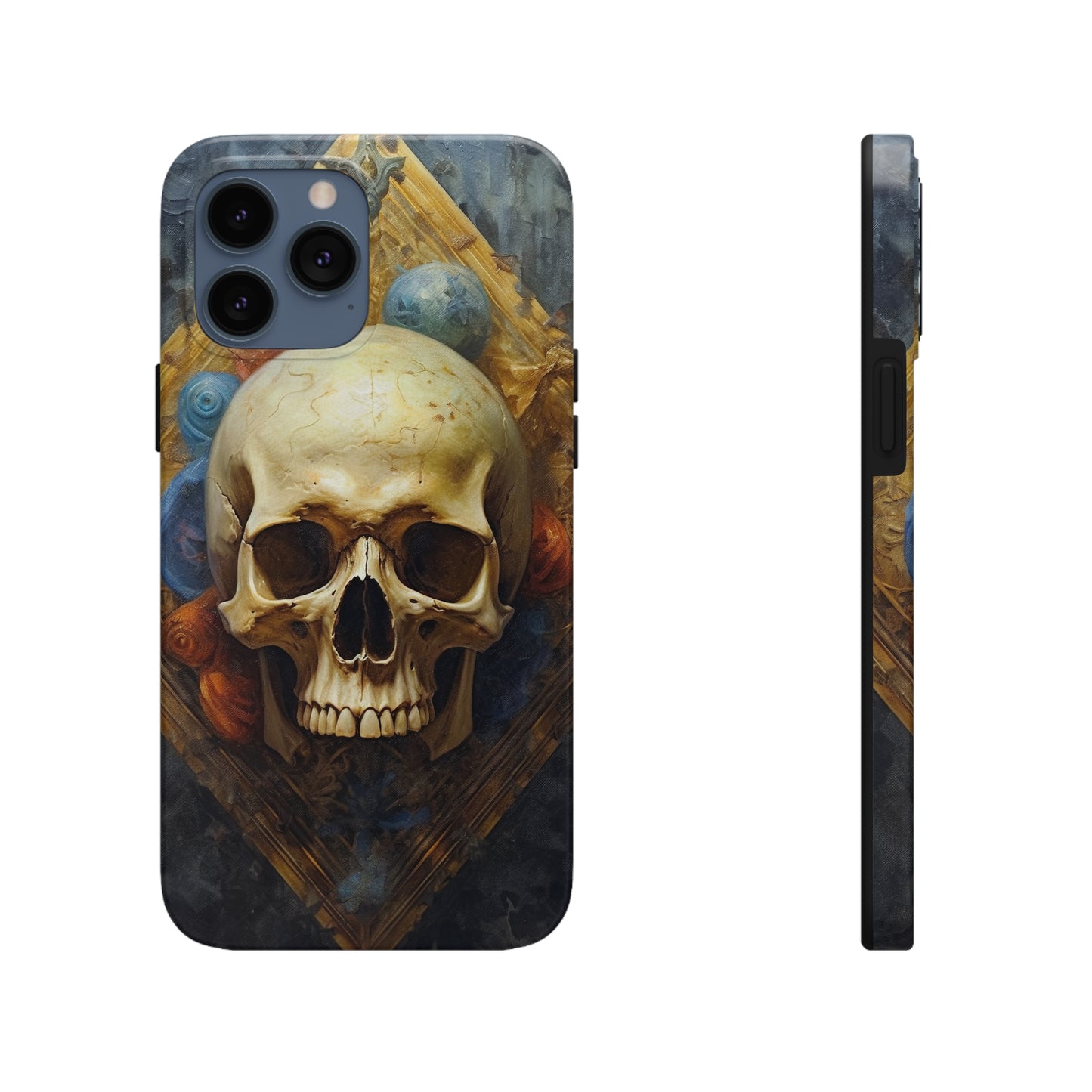 Renaissance Skull Tough Phone Case | Aesthetic Phone Case | Impact-Resistant