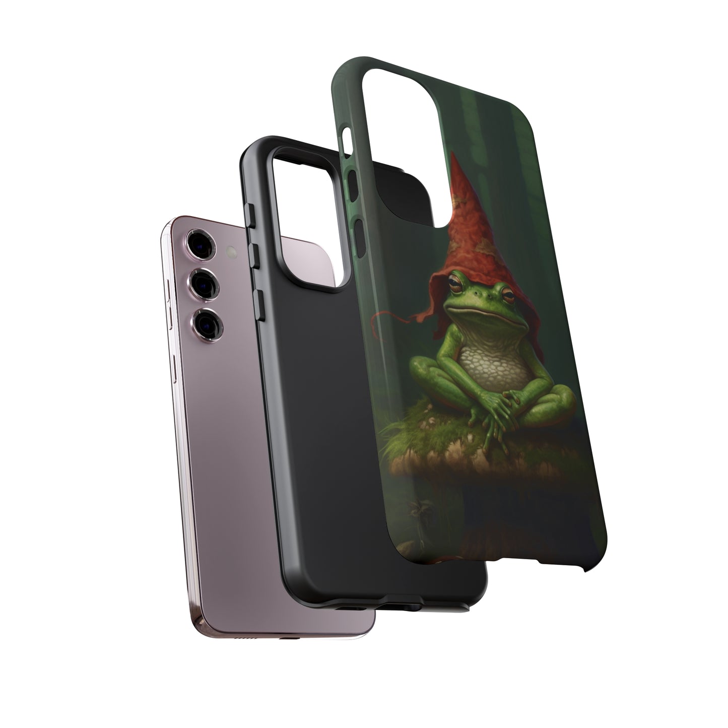 Mystical Journey: Lizard Wizard & Psychedelic Mushroom Frog | Tough Case for iPhone, Samsung, Pixel