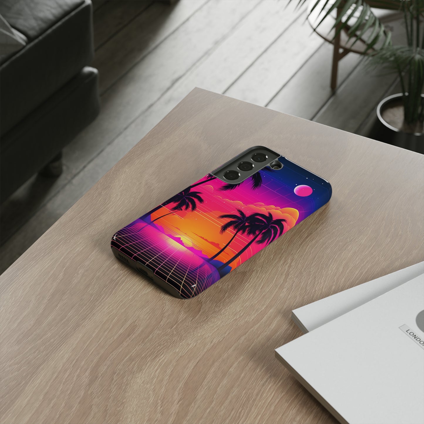 Synthwave Retro Style Phone Case | Nostalgic Vibes for iPhone 12, 13, 14, X, Google Pixel, and Samsung Galaxy