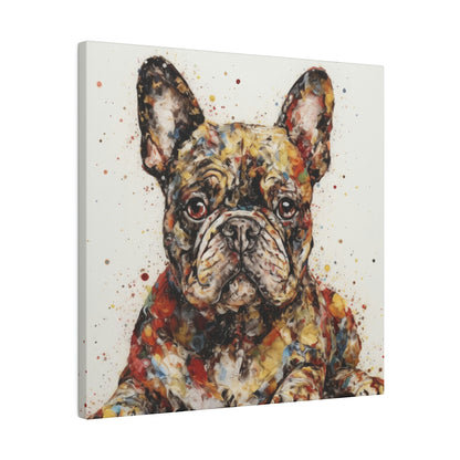 Colorful French Bulldog Art - Abstract Dog Animal Canvas Print