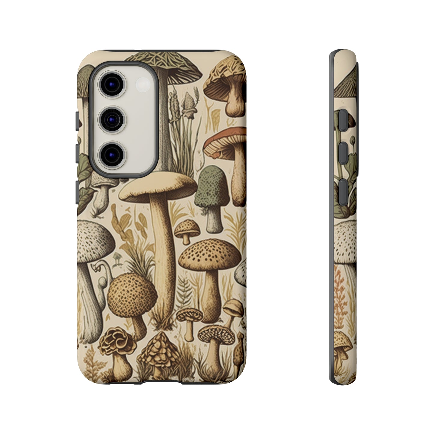 Illustrated  Mushroom iPhone Case Vintage Style Art Tough Case for Samsung Galaxy and Pixel - Trippy Protection