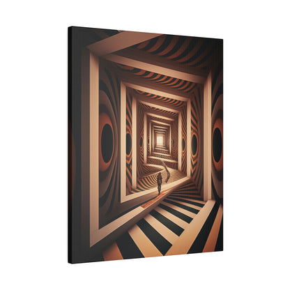 Psychedelic Square Spiral Illusion Wall Art | Trippy Abstract Canvas Print