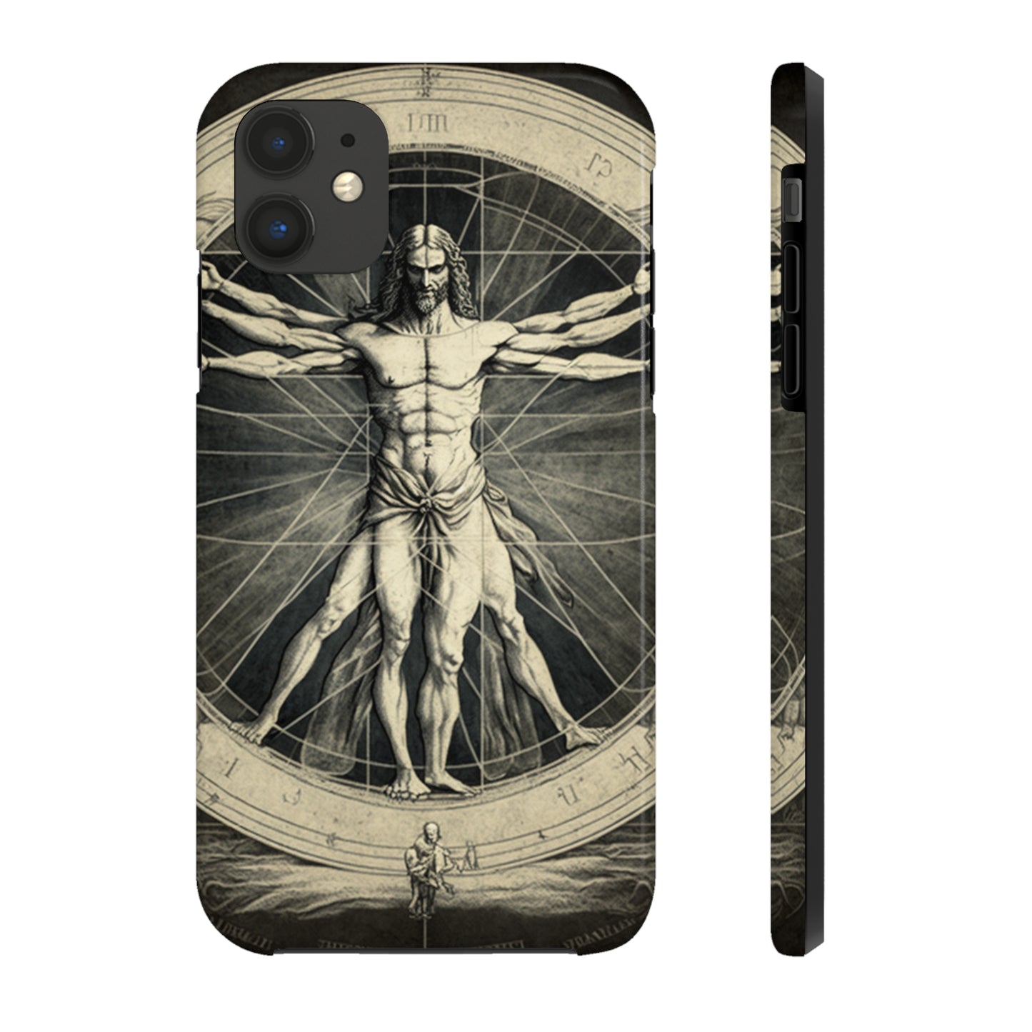 Vitruvian Man Phone Tough Case For iPhone | Vintage Illustration Aesthetic