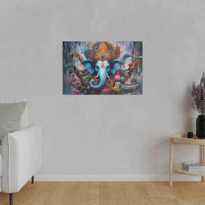 Ganesh Spiritual Abstract Wall Art Canvas Print