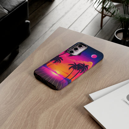 Synthwave Retro Style Phone Case | Nostalgic Vibes for iPhone 12, 13, 14, X, Google Pixel, and Samsung Galaxy