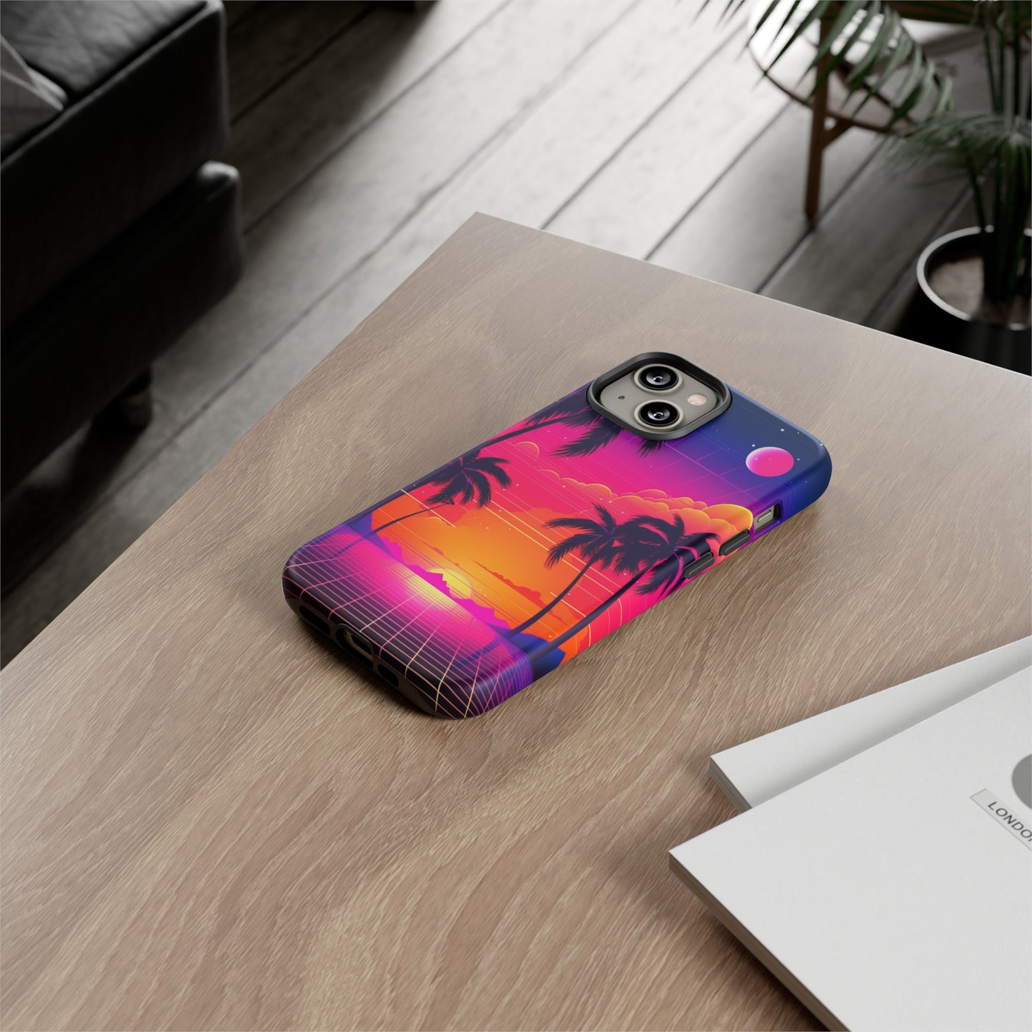 Synthwave Retro Style Phone Case | Nostalgic Vibes for iPhone 12, 13, 14, X, Google Pixel, and Samsung Galaxy