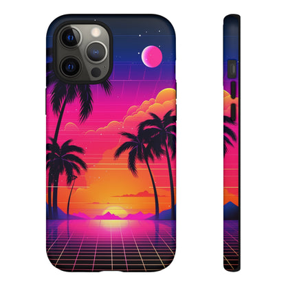 Synthwave Retro Style Phone Case | Nostalgic Vibes for iPhone 12, 13, 14, X, Google Pixel, and Samsung Galaxy